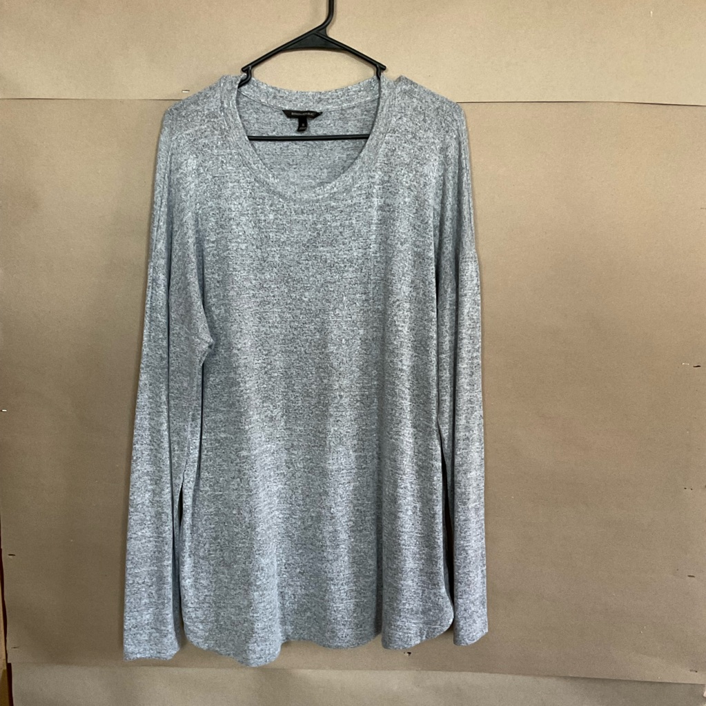 Banana Republic Heather Gray Long Sleeve Top. Size Xl